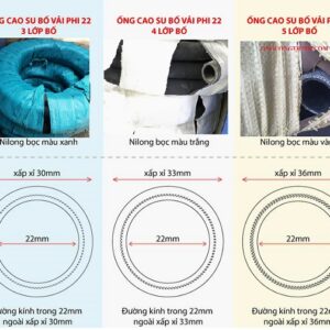 Ống cao su bố vải phi 22