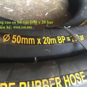 ỐNG CAO SU BỐ VẢI PHI 50