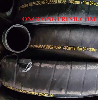 ống cao su bố vải phi 80