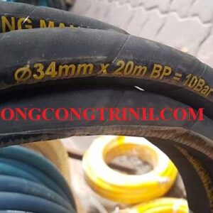 ống cao su bố vải phi 34